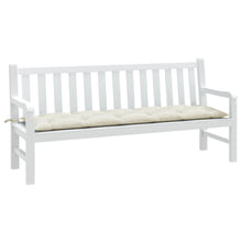 Tuinbankkussen 180x50x7 cm stof gemêleerd crèmekleurig