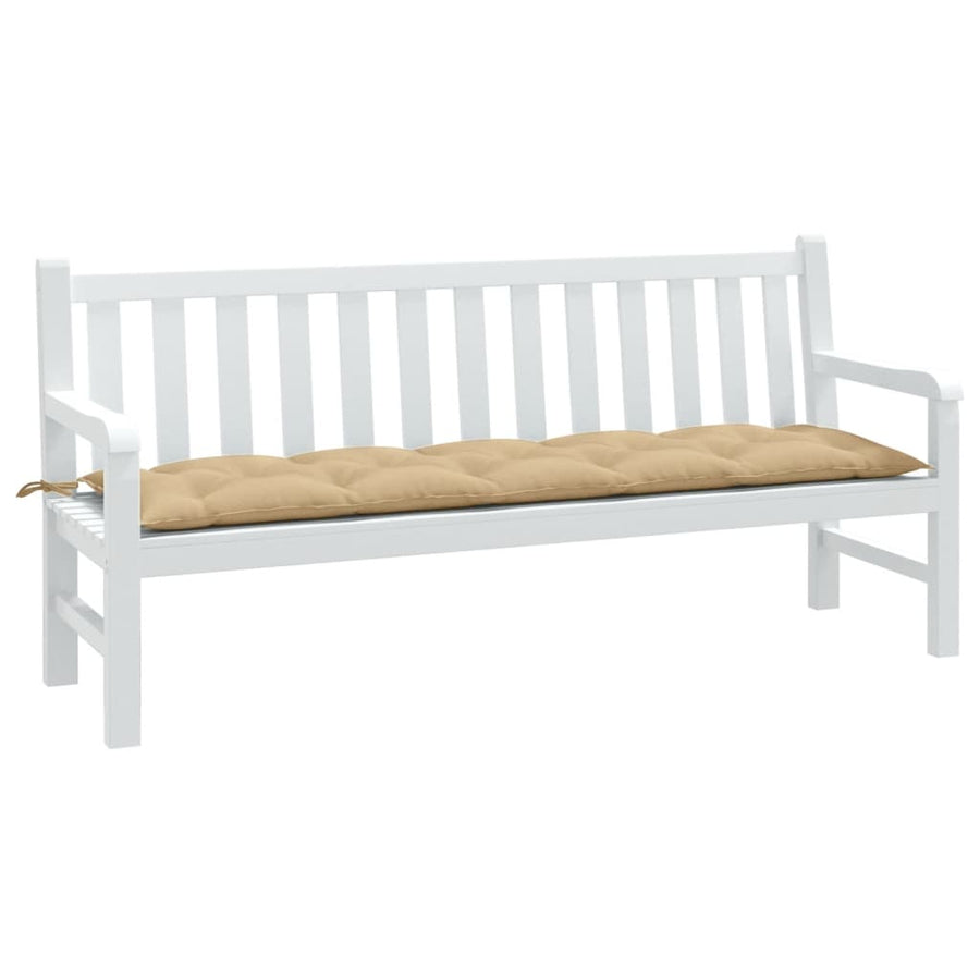 Tuinbankkussen 180x50x7 cm stof gemêleerd beige