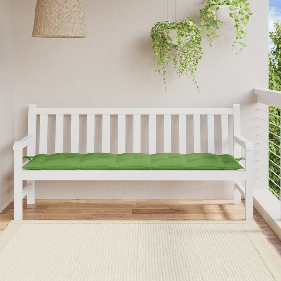 Tuinbankkussen 180x50x7 cm stof gemêleerd groen