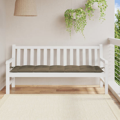 Tuinbankkussen 180x50x7 cm stof gemêleerd taupe