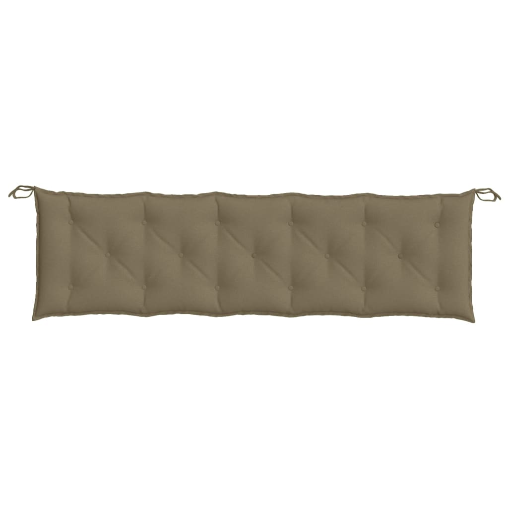 Tuinbankkussen 180x50x7 cm stof gemêleerd taupe