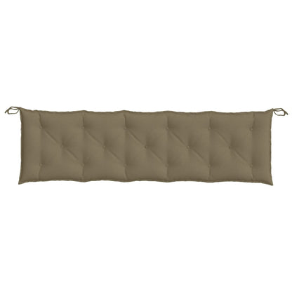 Tuinbankkussen 180x50x7 cm stof gemêleerd taupe