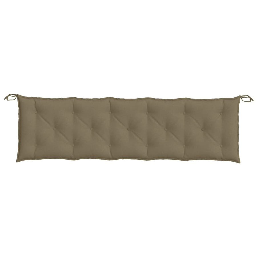 Tuinbankkussen 180x50x7 cm stof gemêleerd taupe