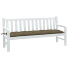 Garden bench cushion 180x50x7 cm fabric mottled taupe