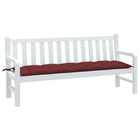 Garden bench cushion 180x50x7 cm mottled wine red fabric