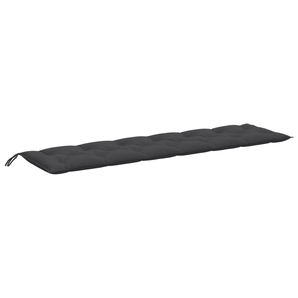 Tuinbankkussen 200x50x7 cm stof gemêleerd antracietkleurig