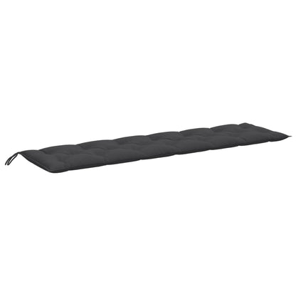 Tuinbankkussen 200x50x7 cm stof gemêleerd antracietkleurig