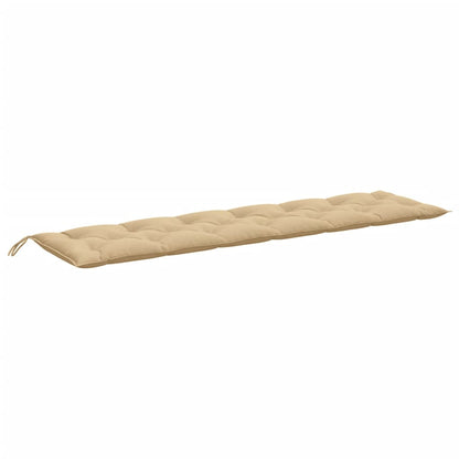 Tuinbankkussen 200x50x7 cm stof gemêleerd beige