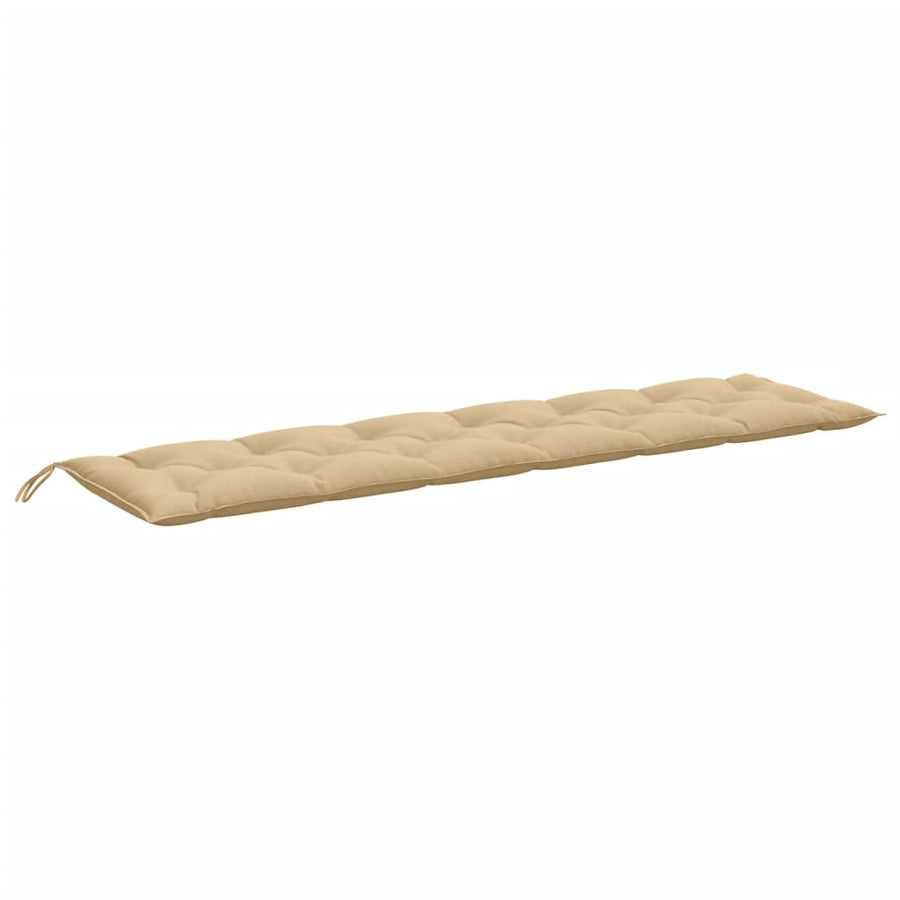 Tuinbankkussen 200x50x7 cm stof gemêleerd beige