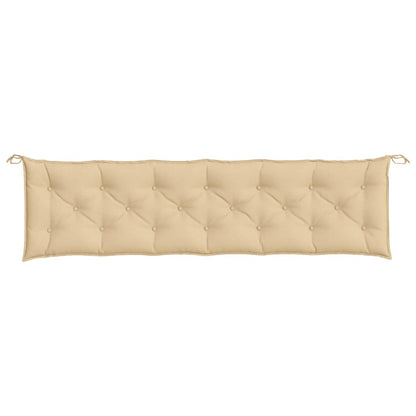 Tuinbankkussen 200x50x7 cm stof gemêleerd beige