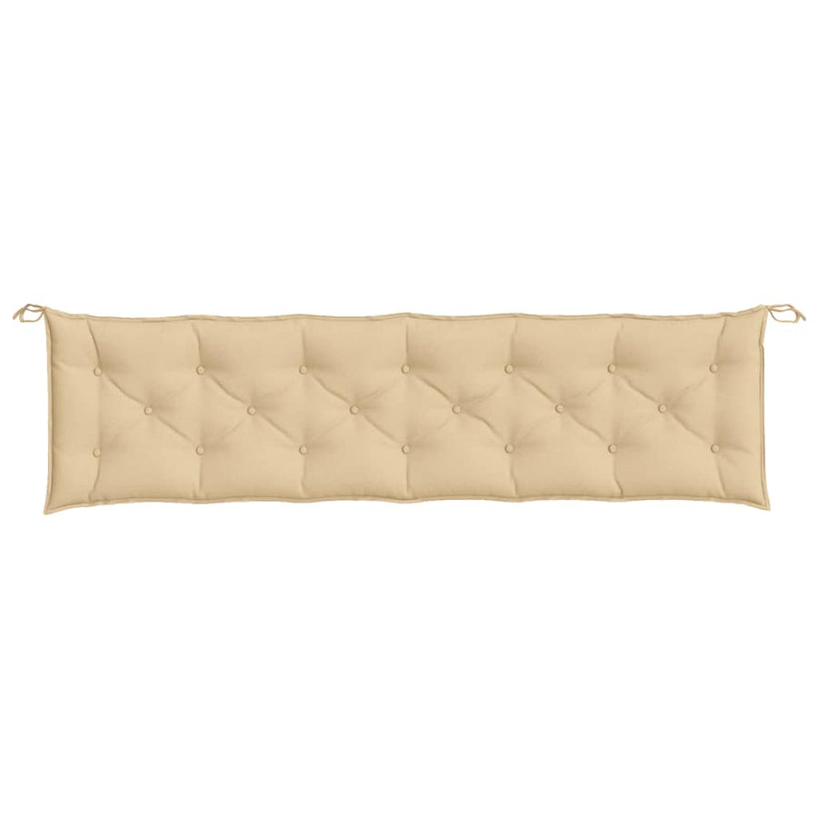 Tuinbankkussen 200x50x7 cm stof gemêleerd beige