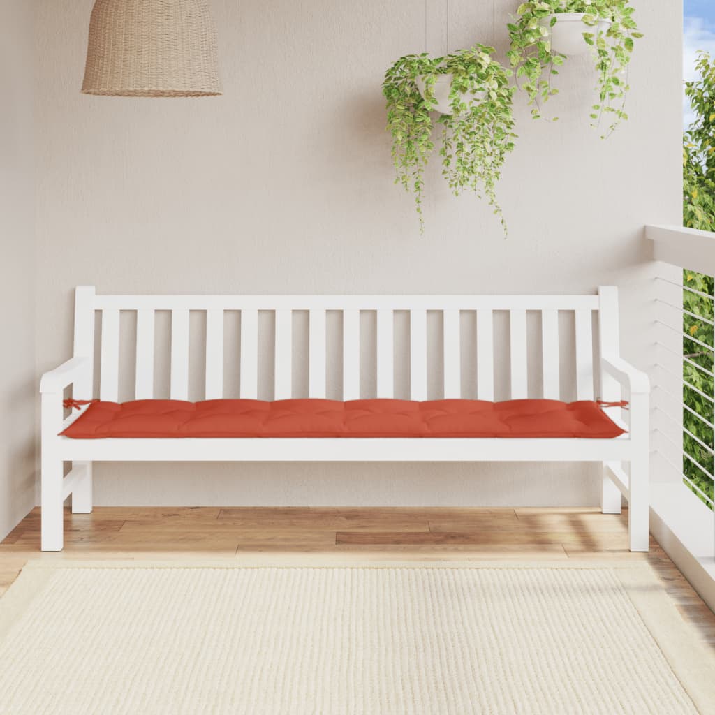 Tuinbankkussen 200x50x7 cm stof gemêleerd rood