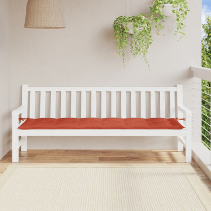 Tuinbankkussen 200x50x7 cm stof gemêleerd rood