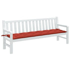 Tuinbankkussen 200x50x7 cm stof gemêleerd rood