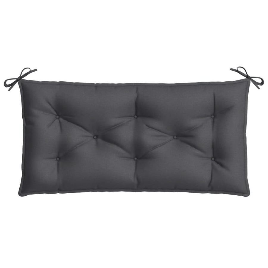 Tuinbankkussens 2 st 100x50x7 cm stof gemêleerd antracietkleur