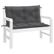 Tuinbankkussens 2 st 100x50x7 cm gemêleerd antraciet