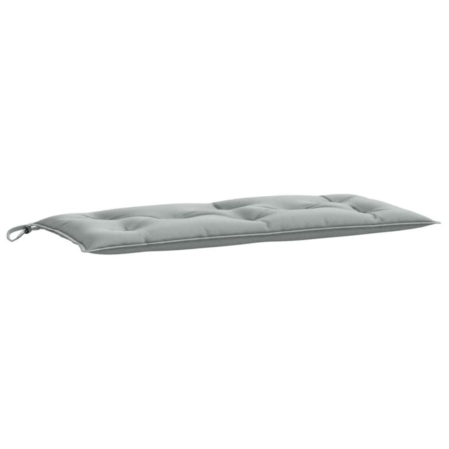 Tuinbankkussens 2 st 100x50x7 cm stof gemêleerd lichtgrijs