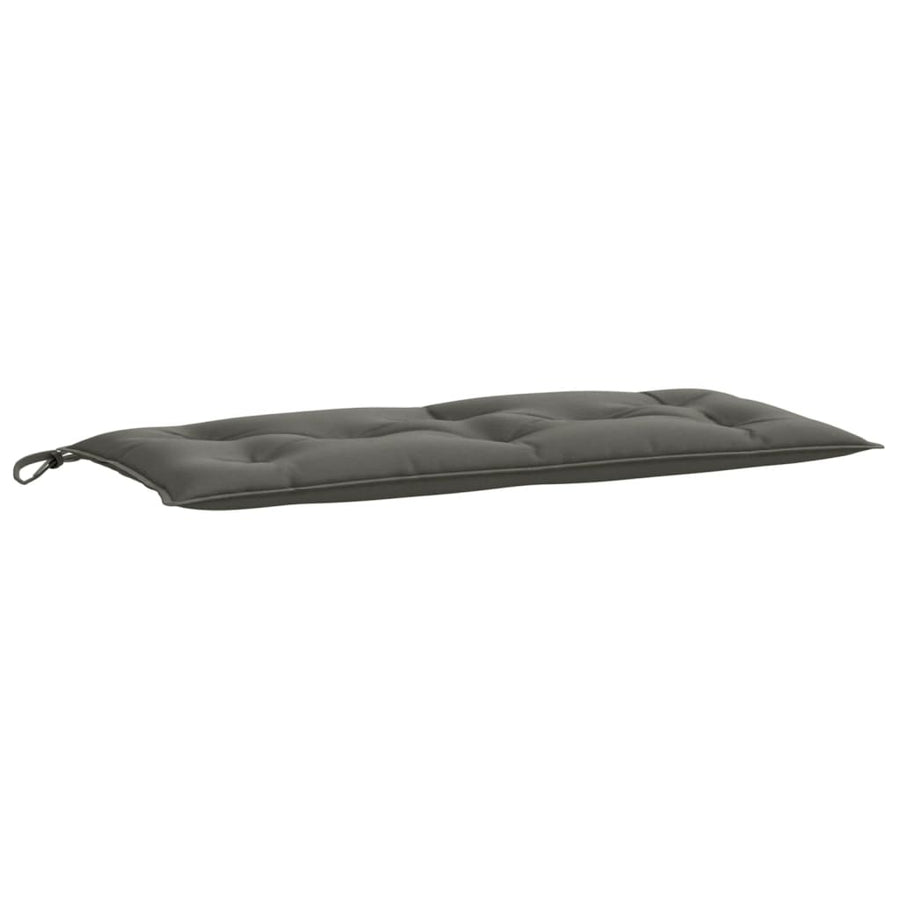 Tuinbankkussens 2 st 100x50x7 cm stof gemêleerd donkergrijs