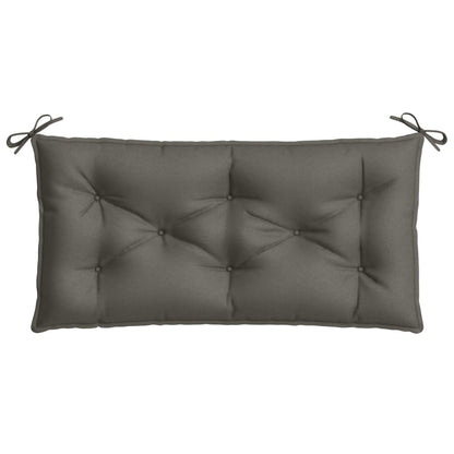 Tuinbankkussens 2 st 100x50x7 cm stof gemêleerd donkergrijs