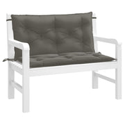Tuinbankkussens 2 st 100x50x7 cm gemêleerd donkergrijs