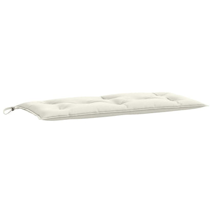 Tuinbankkussens 2 st 100x50x7 cm stof gemêleerd crèmekleurig