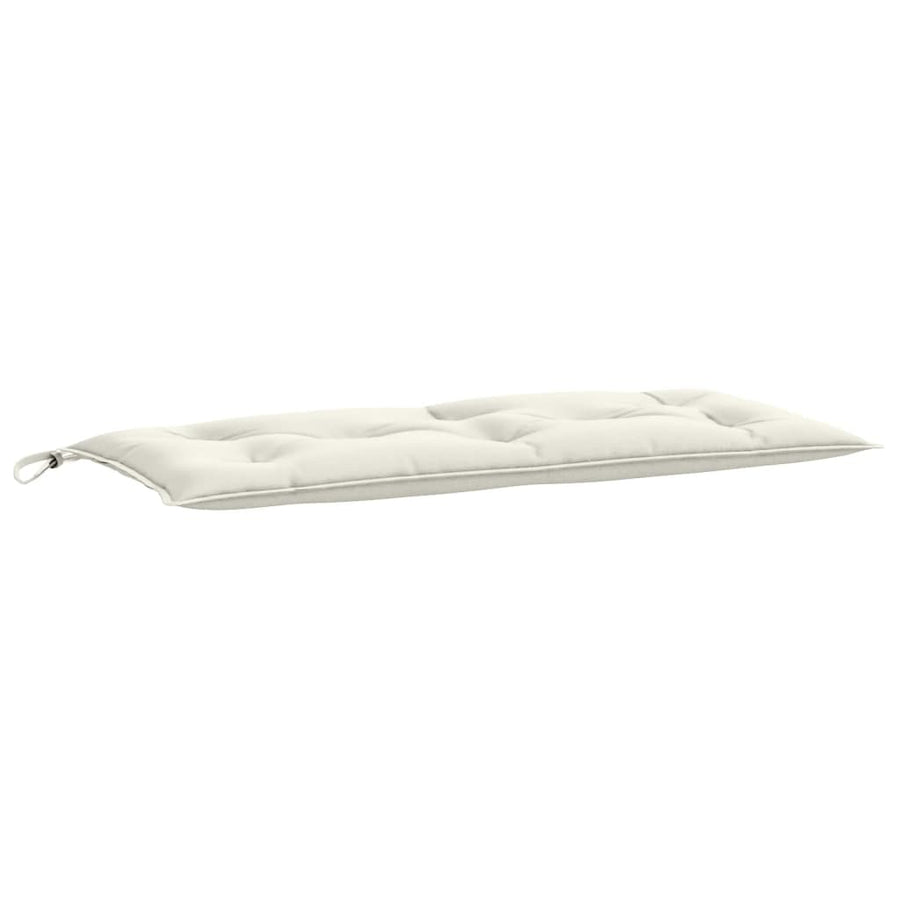 Tuinbankkussens 2 st 100x50x7 cm stof gemêleerd crèmekleurig