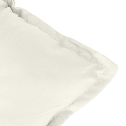 Tuinbankkussens 2 st 100x50x7 cm stof gemêleerd crèmekleurig