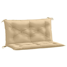 Tuinbankkussens 2 st 100x50x7 cm stof gemêleerd beige