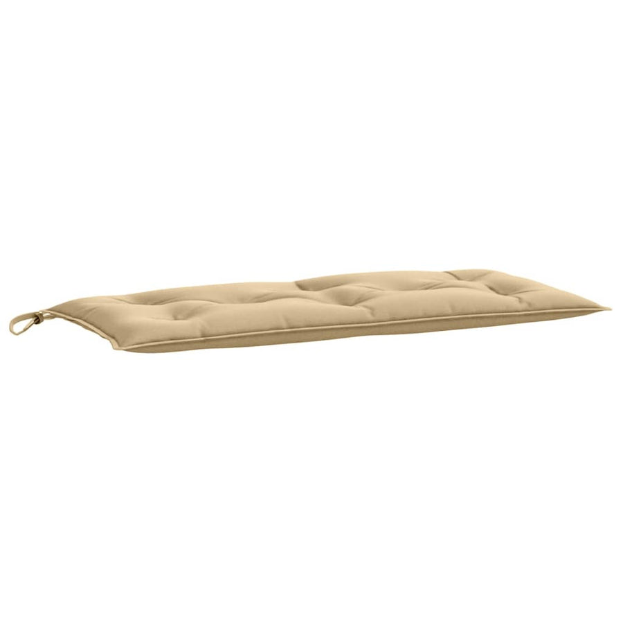 Tuinbankkussens 2 st 100x50x7 cm stof gemêleerd beige