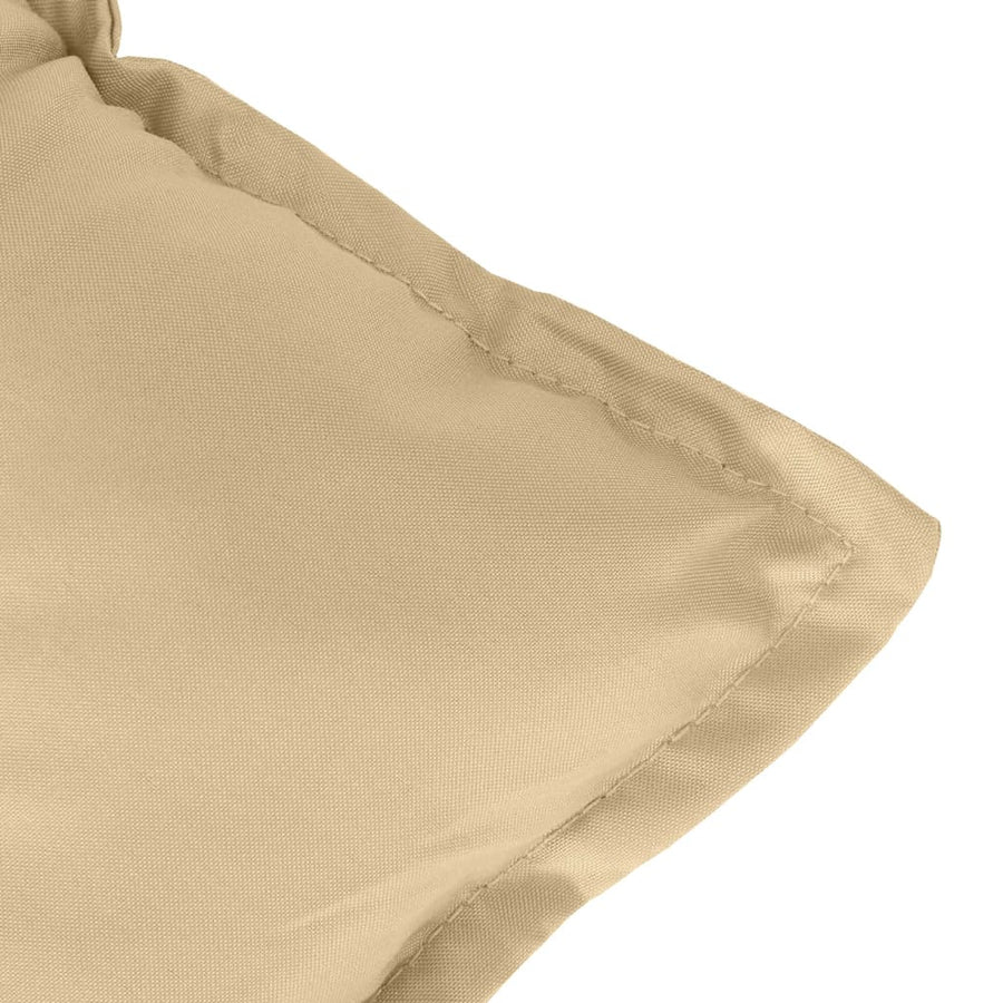 Tuinbankkussens 2 st 100x50x7 cm stof gemêleerd beige