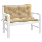 Garden bench cushions 2 pcs 100x50x7 cm fabric mottled beige