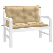 Tuinbankkussens 2 st 100x50x7 cm gemêleerd beige