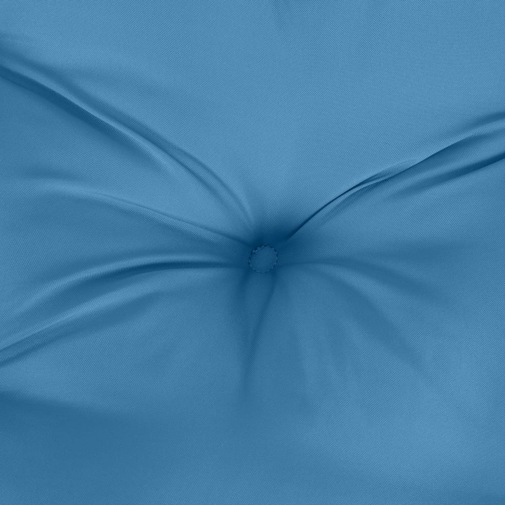 Tuinbankkussens 2 st 100x50x7 cm stof gemêleerd blauw