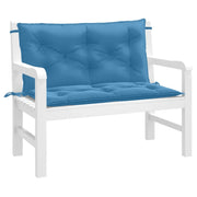 Tuinbankkussens 2 st 100x50x7 cm gemêleerd blauw