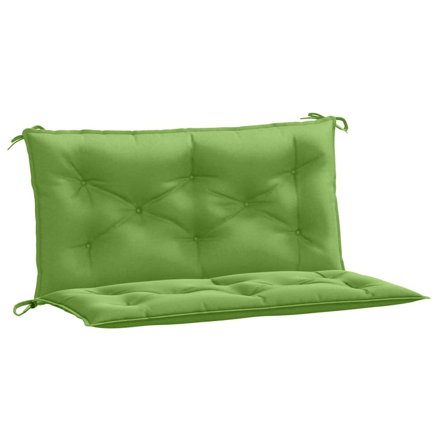 Tuinbankkussens 2 st 100x50x7 cm stof gemêleerd groen