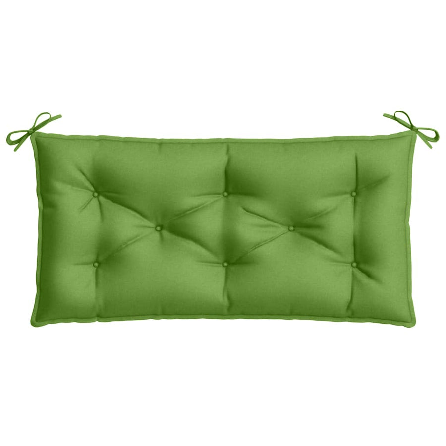 Tuinbankkussens 2 st 100x50x7 cm stof gemêleerd groen