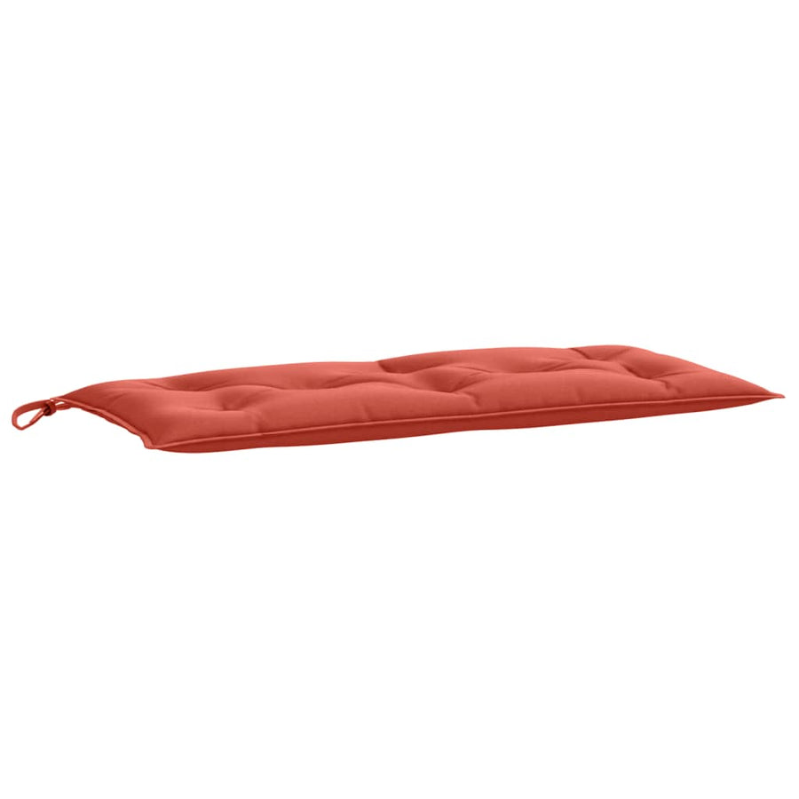 Tuinbankkussens 2 st 100x50x7 cm stof gemêleerd rood