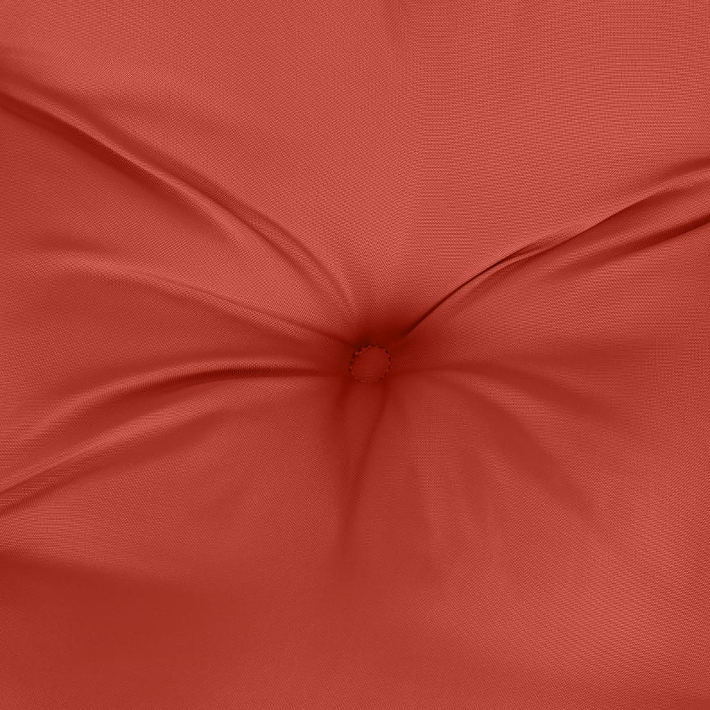Tuinbankkussens 2 st 100x50x7 cm stof gemêleerd rood