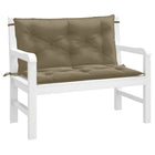 Tuinbankkussens 2 st 100x50x7 cm gemêleerd taupe