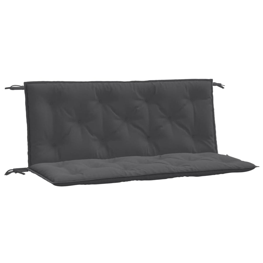 Tuinbankkussens 2 st 120x50x7 cm stof gemêleerd antracietkleur