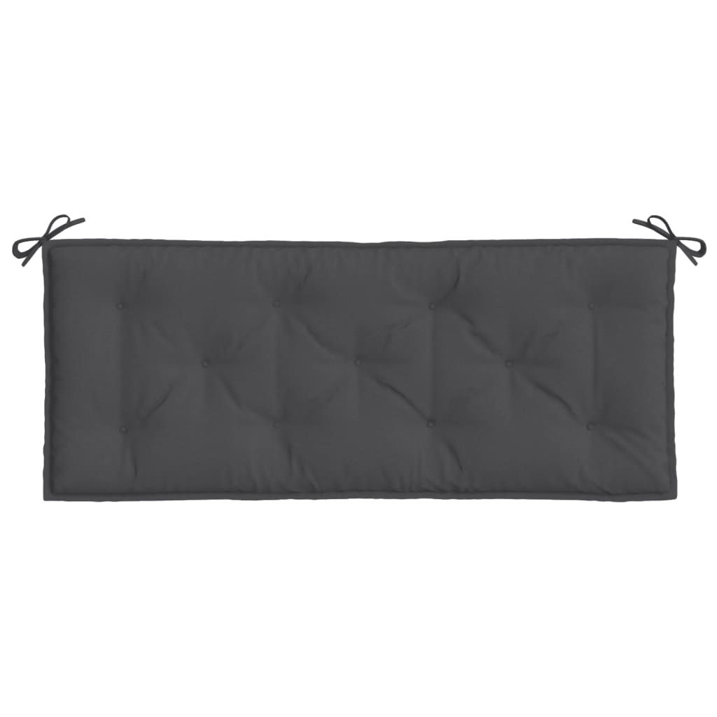 Tuinbankkussens 2 st 120x50x7 cm stof gemêleerd antracietkleur