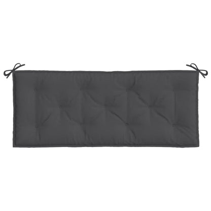 Tuinbankkussens 2 st 120x50x7 cm stof gemêleerd antracietkleur