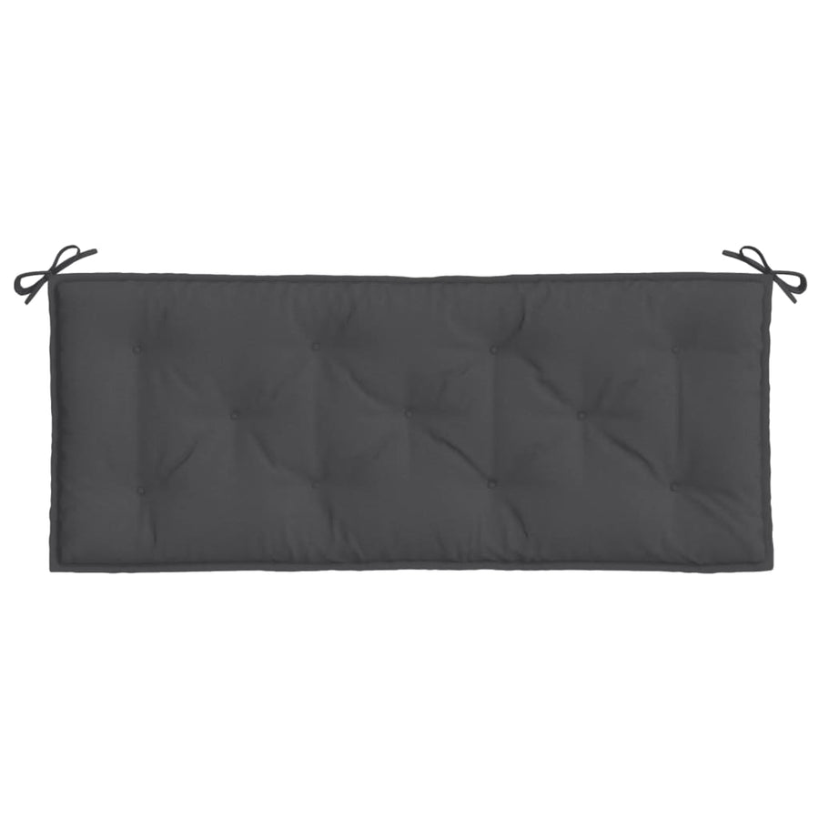 Tuinbankkussens 2 st 120x50x7 cm stof gemêleerd antracietkleur