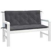 Tuinbankkussens 2 st 120x50x7 cm gemêleerd antraciet