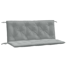 Tuinbankkussens 2 st 120x50x7 cm stof gemêleerd lichtgrijs