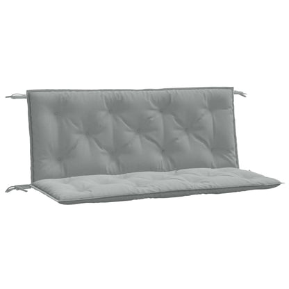 Tuinbankkussens 2 st 120x50x7 cm stof gemêleerd lichtgrijs