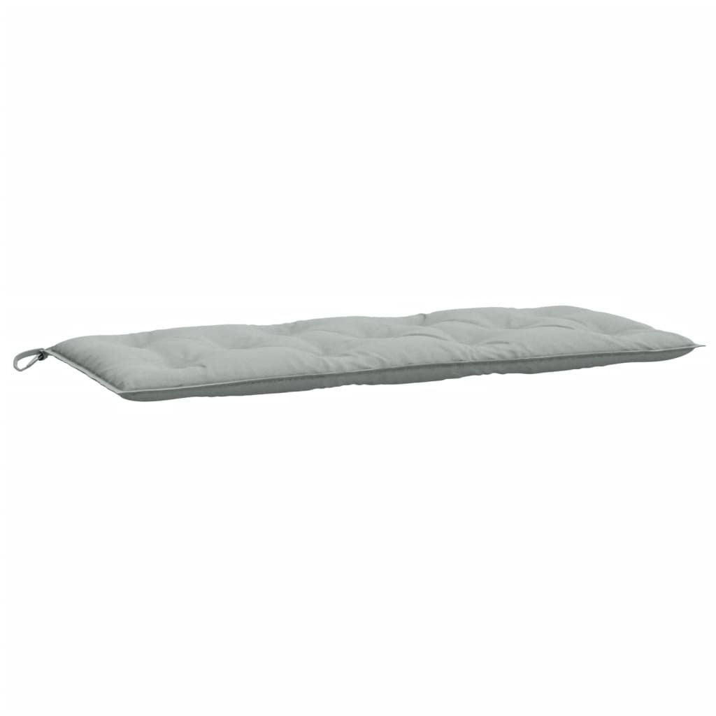 Tuinbankkussens 2 st 120x50x7 cm stof gemêleerd lichtgrijs