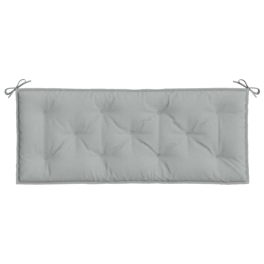 Tuinbankkussens 2 st 120x50x7 cm stof gemêleerd lichtgrijs