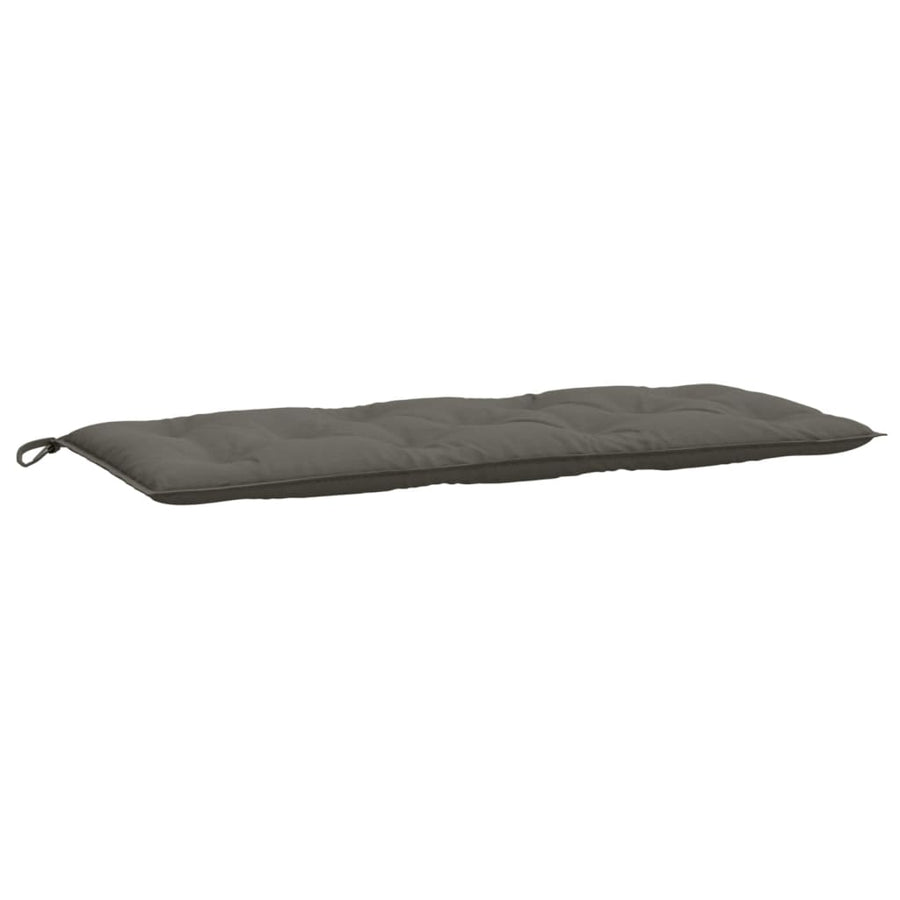 Tuinbankkussens 2 st 120x50x7 cm stof gemêleerd donkergrijs