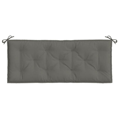 Tuinbankkussens 2 st 120x50x7 cm stof gemêleerd donkergrijs